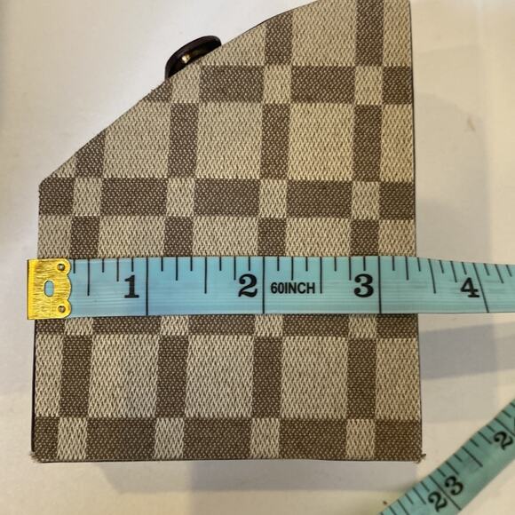 Bey-Berk Plaid Leather Neutral 2 Piece Jewelry Organizer Case NWOT Snap Close - Picture 14 of 16